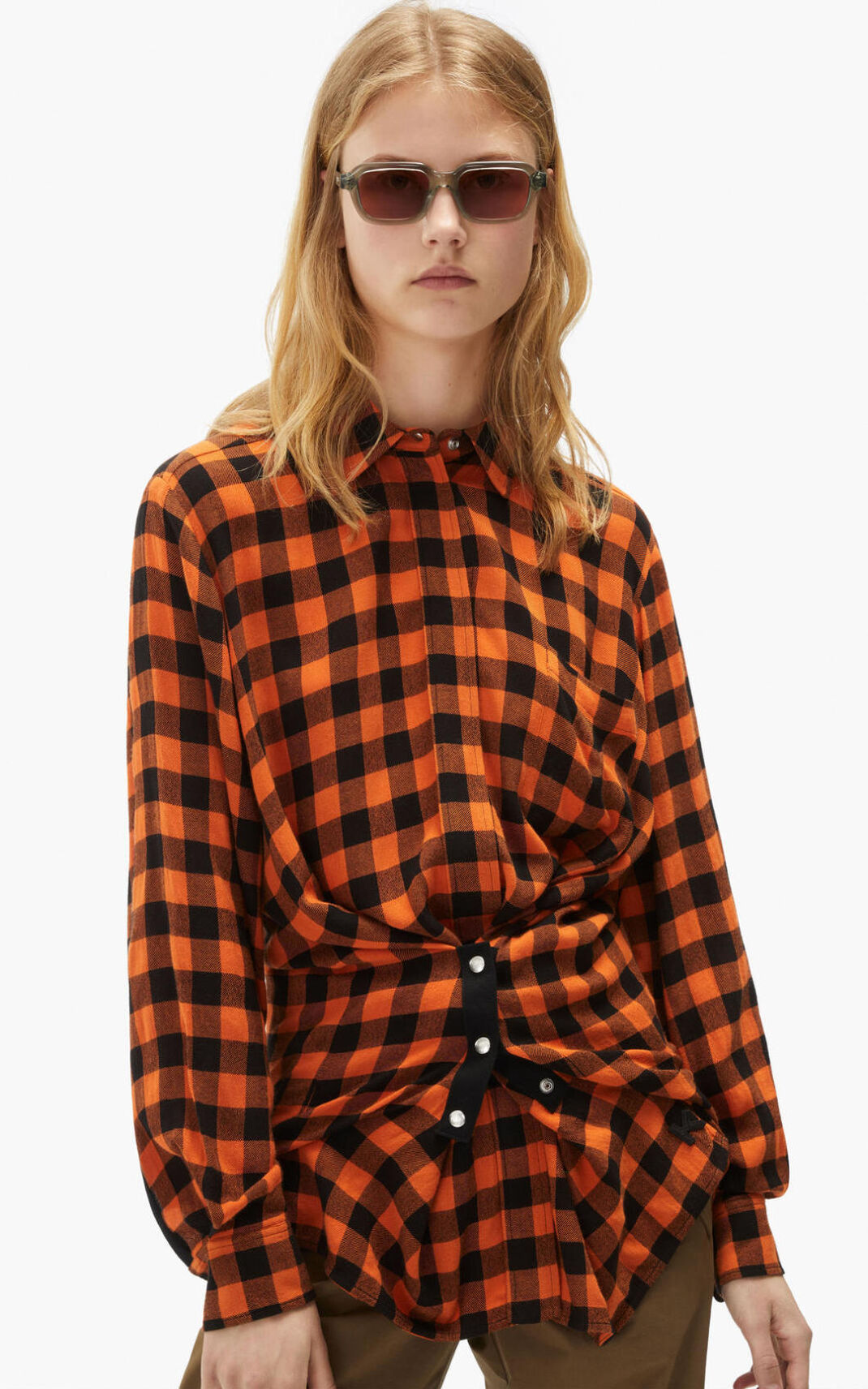 Kenzo Long checked Skjorta Dam | 82971-KYCD